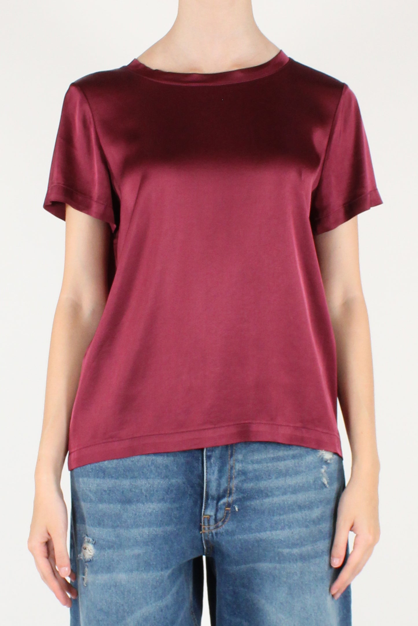 T-shirt Girocollo in Viscosa
