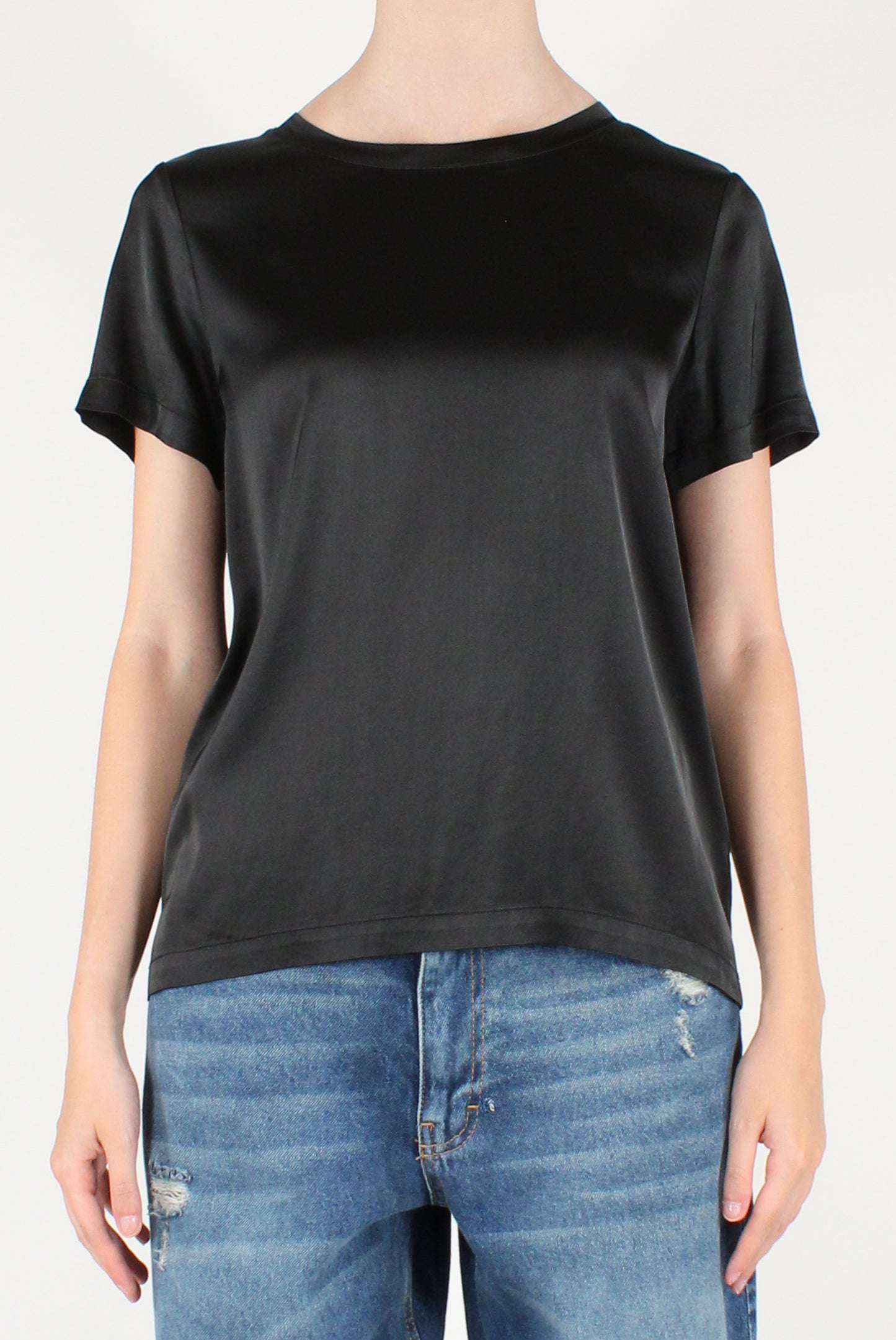 T-shirt Girocollo in Viscosa