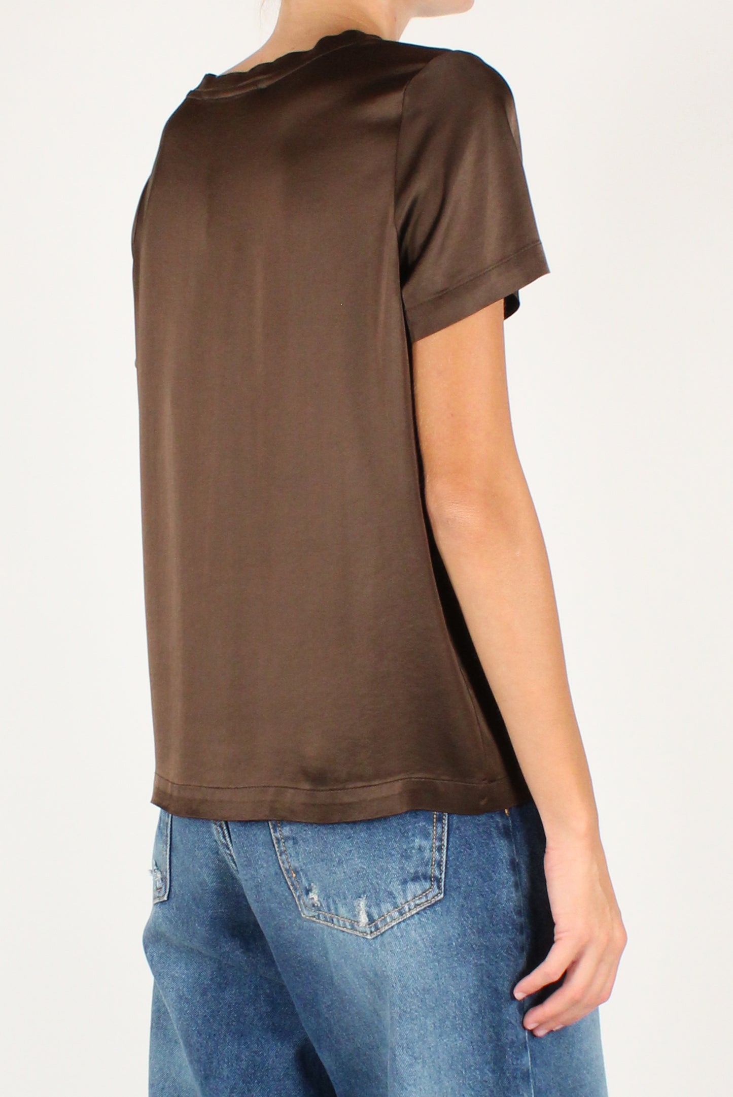 T-shirt Girocollo in Viscosa