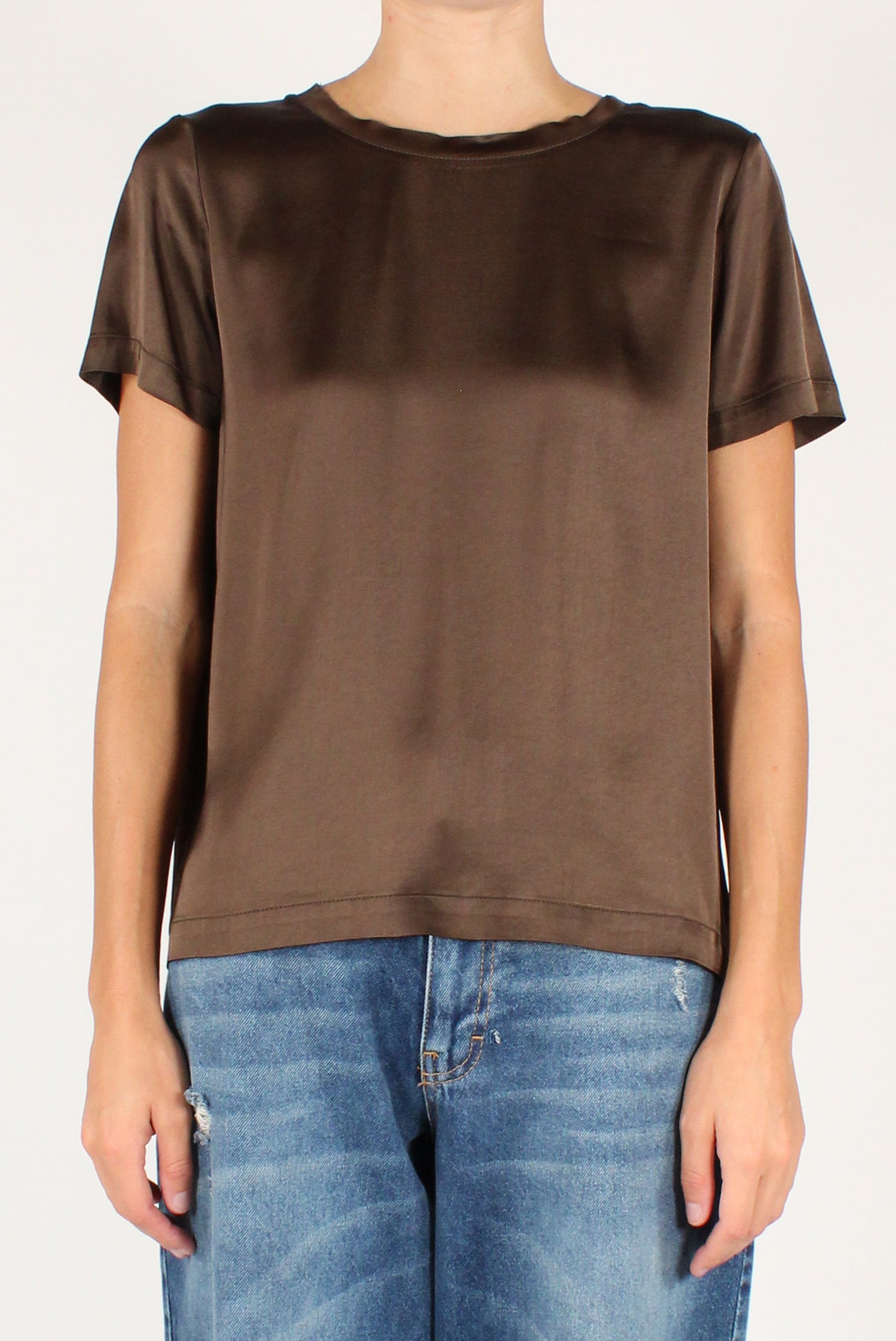 T-shirt Girocollo in Viscosa