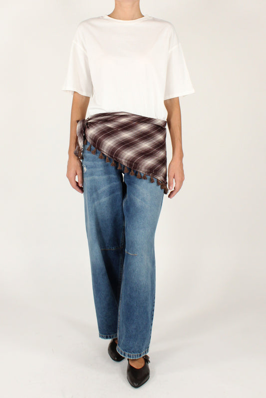 T-shirt con Cintura Foulard