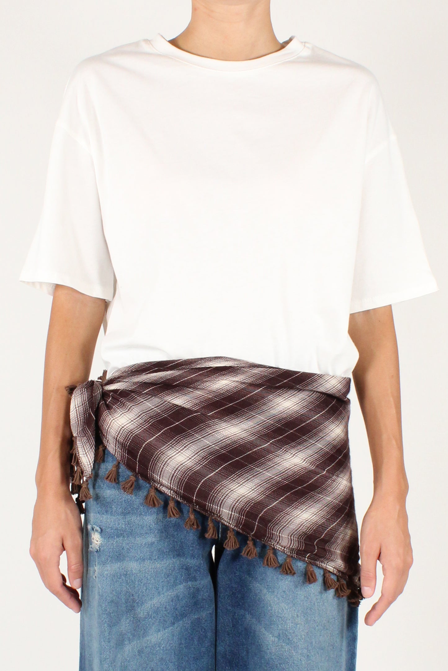 T-shirt con Cintura Foulard