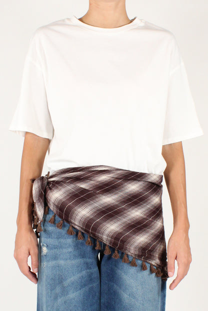 T-shirt con Cintura Foulard