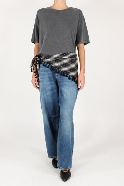 T-shirt con Cintura Foulard