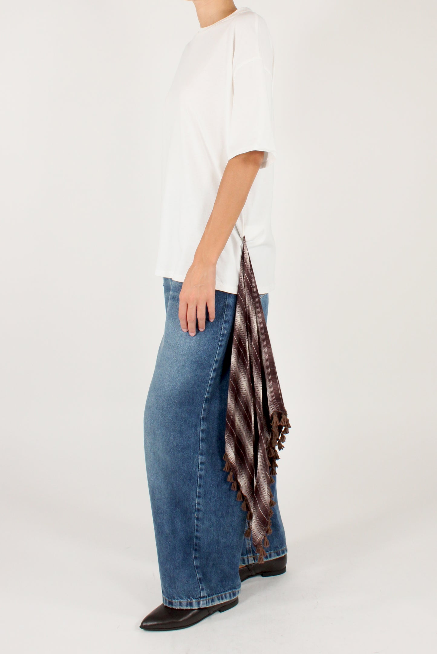 T-shirt con Cintura Foulard