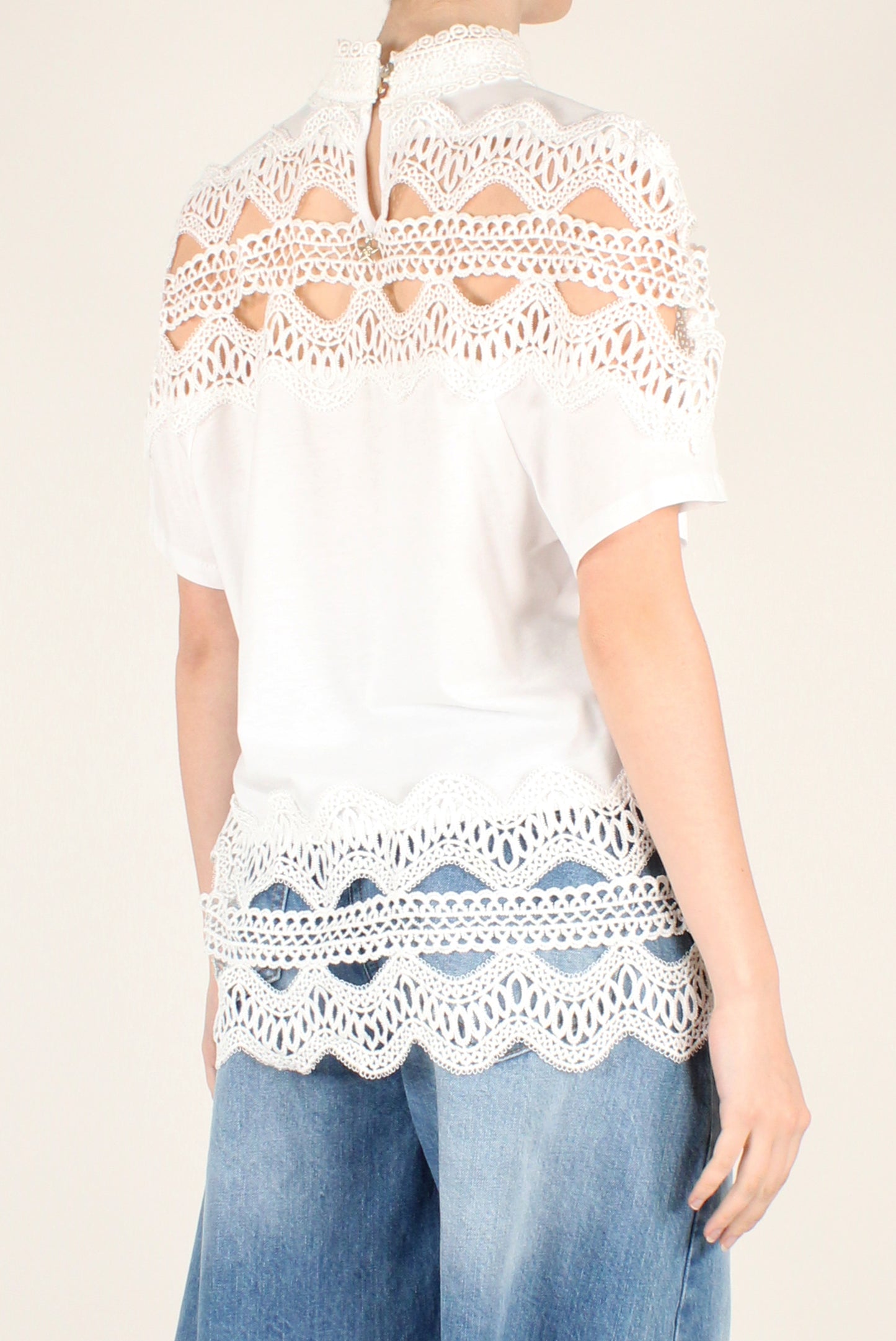 T-shirt con Pizzo