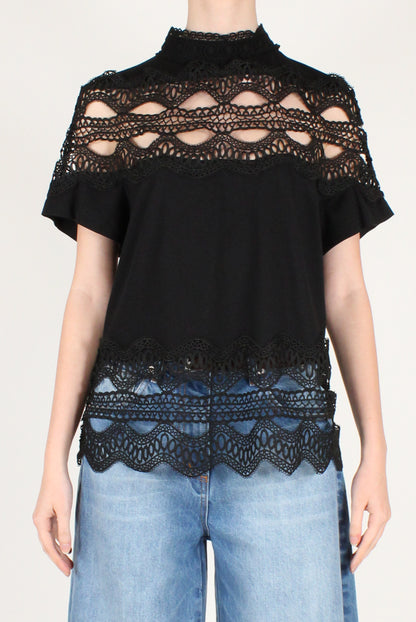 T-shirt con Pizzo