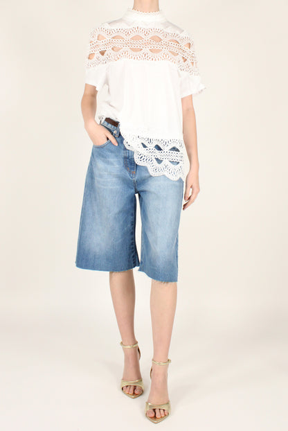 T-shirt con Pizzo