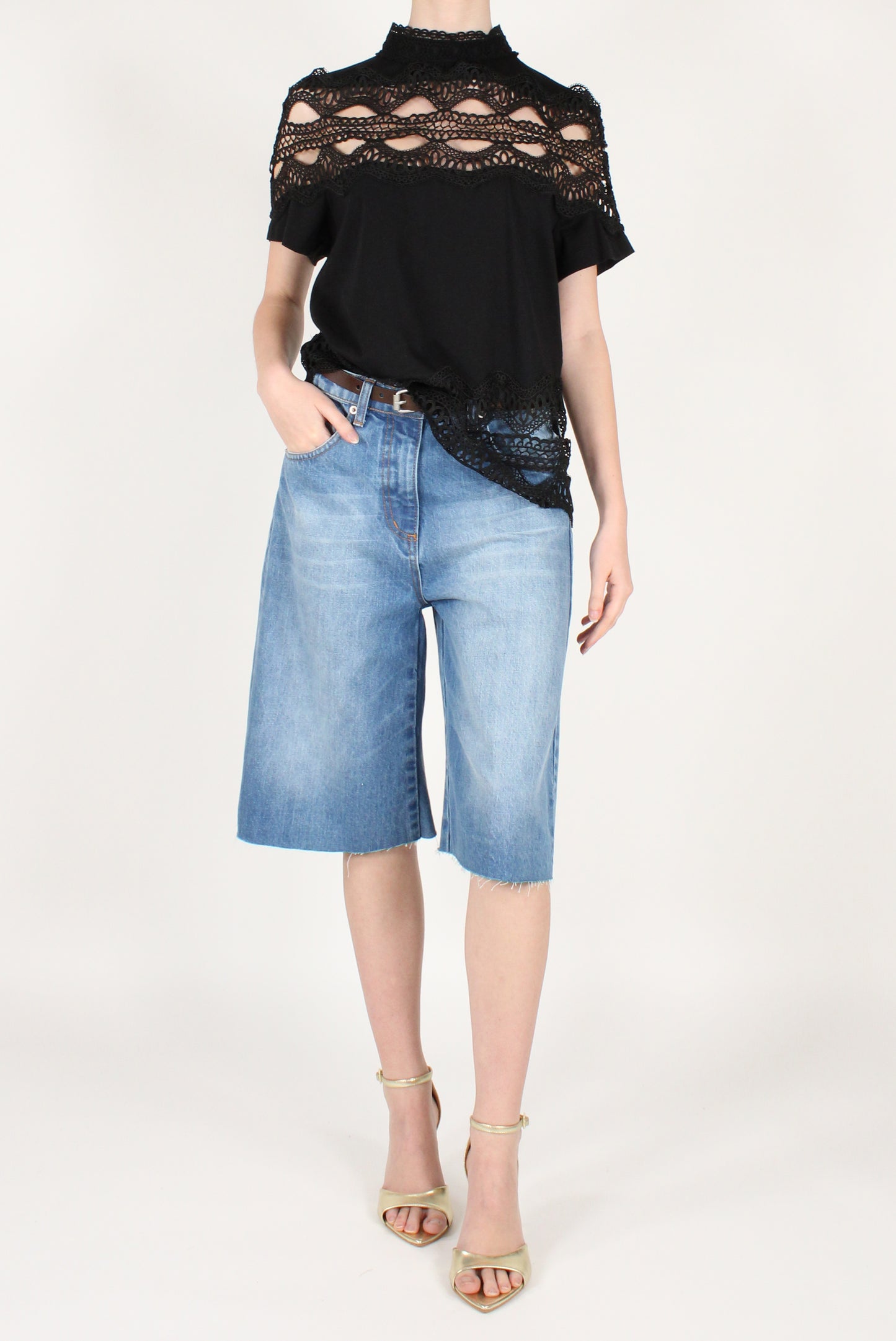 T-shirt con Pizzo