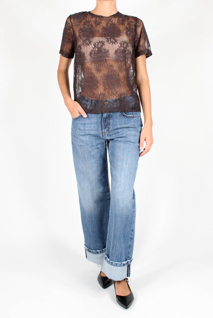 Short Sleeve Lace T-Shirt