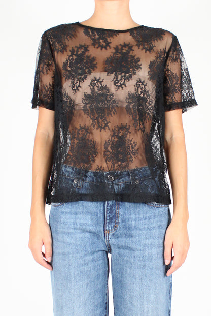 Short Sleeve Lace T-Shirt