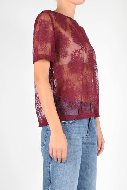 Short Sleeve Lace T-Shirt