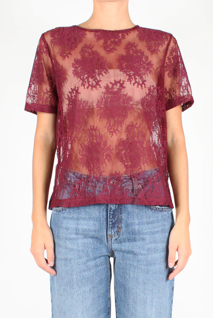 Short Sleeve Lace T-Shirt