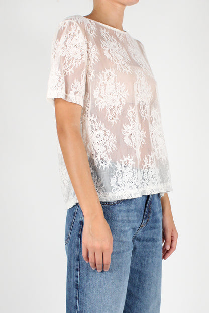 Short Sleeve Lace T-Shirt