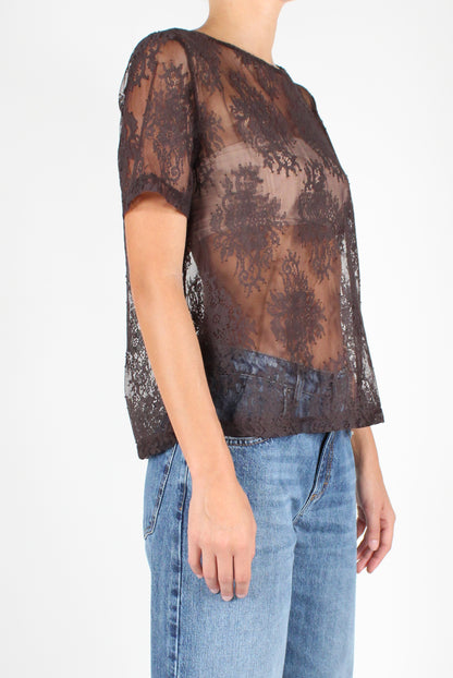 Short Sleeve Lace T-Shirt