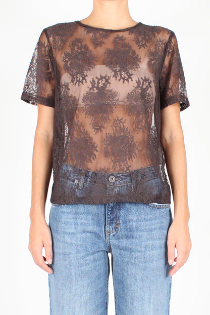 Short Sleeve Lace T-Shirt