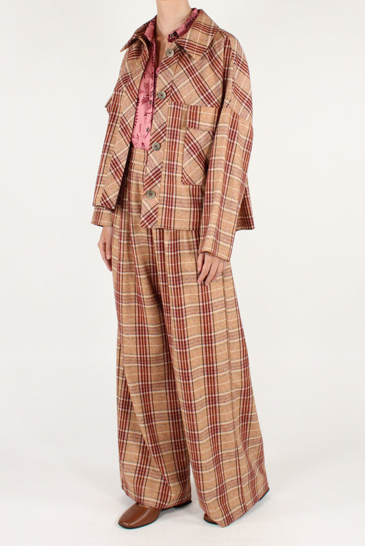 Pantaloni a Palazzo in Tartan