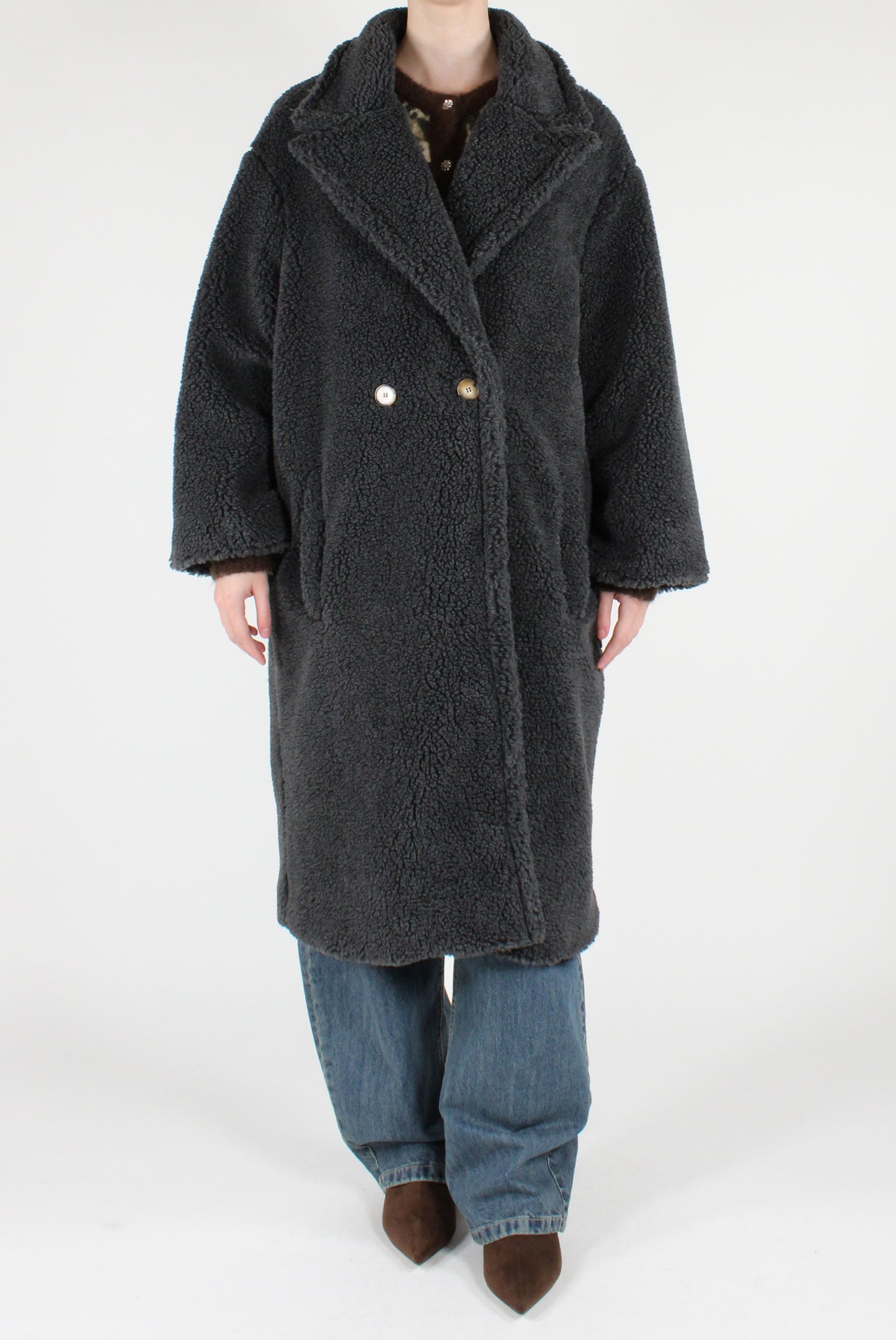 Double-breasted Teddy Coat