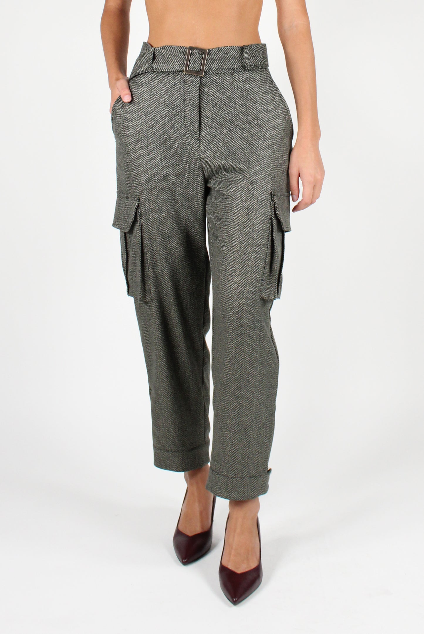 Herringbone Cargo Pants