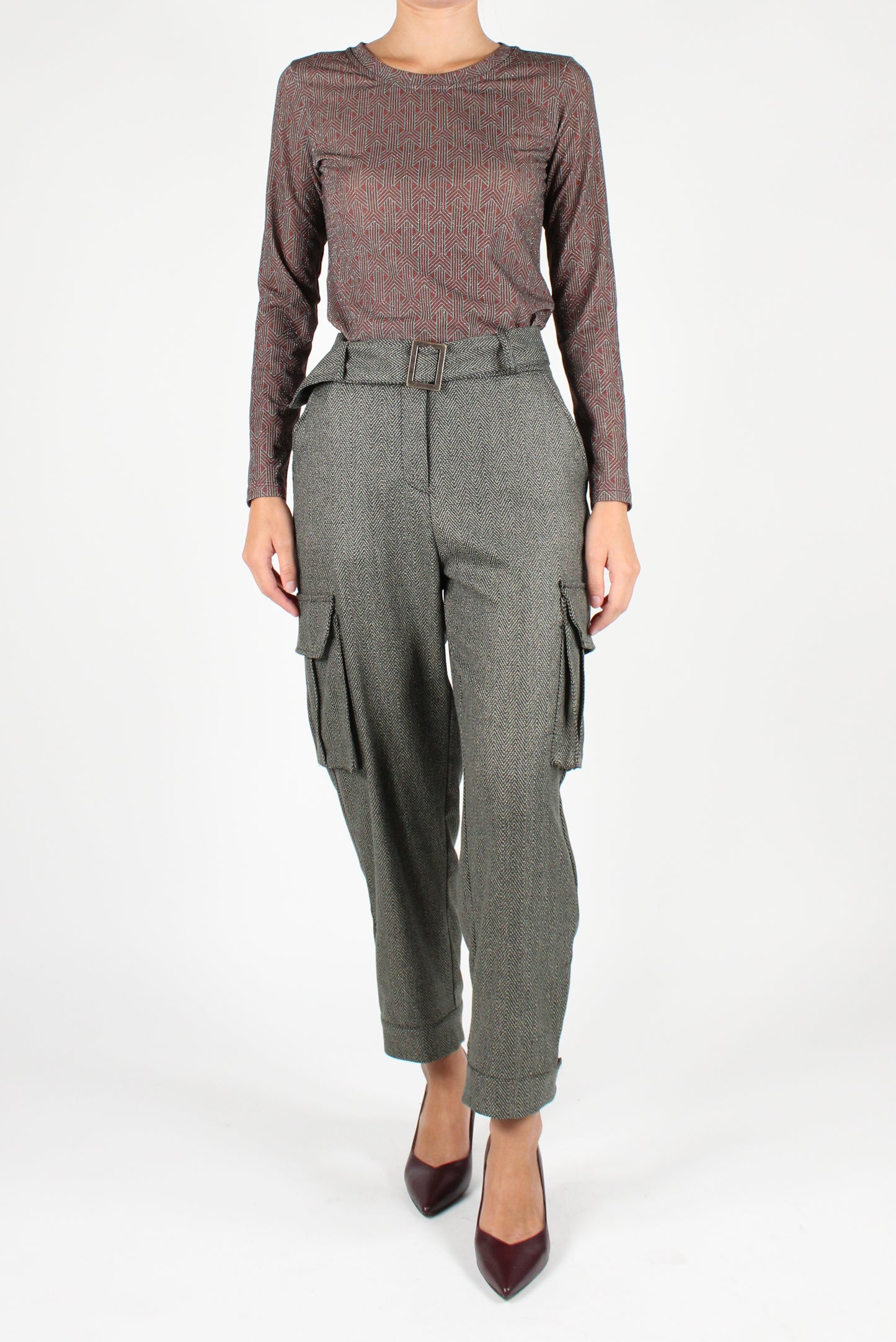 Herringbone Cargo Pants