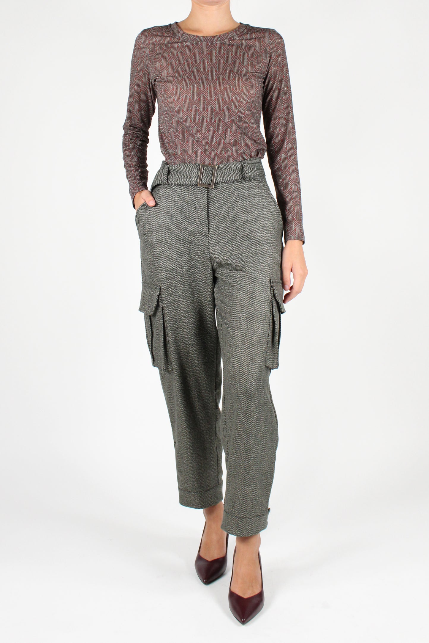 Herringbone Cargo Pants