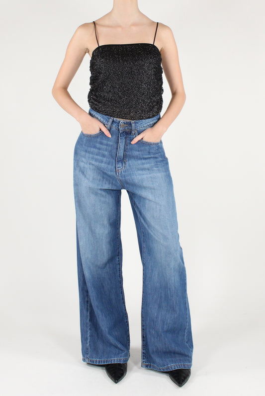 Bandeau Crop Top with Sequins