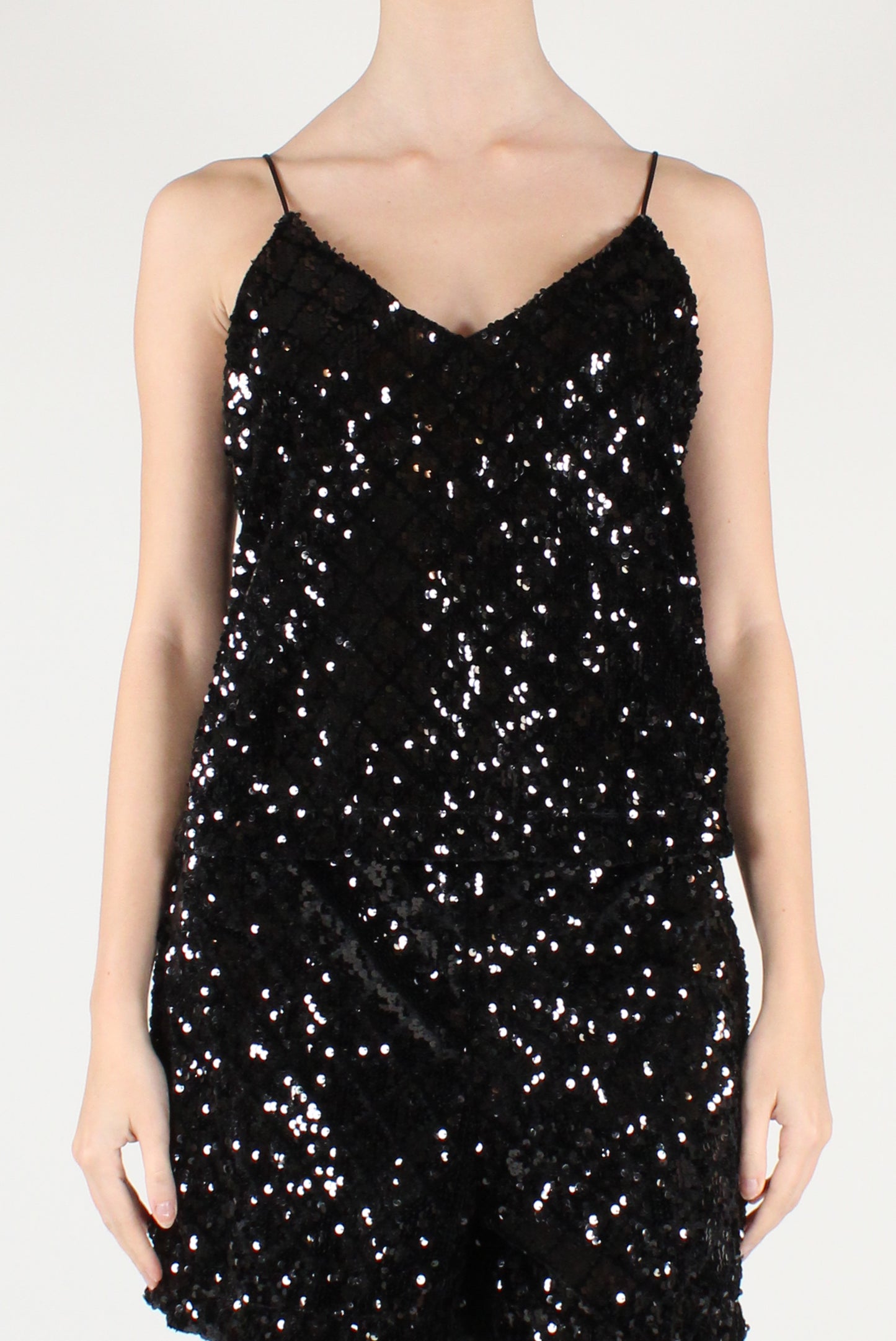 Top in Velluto con Paillettes