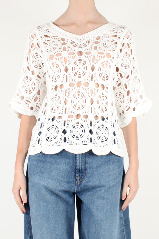 Top Crochet Scollo a V