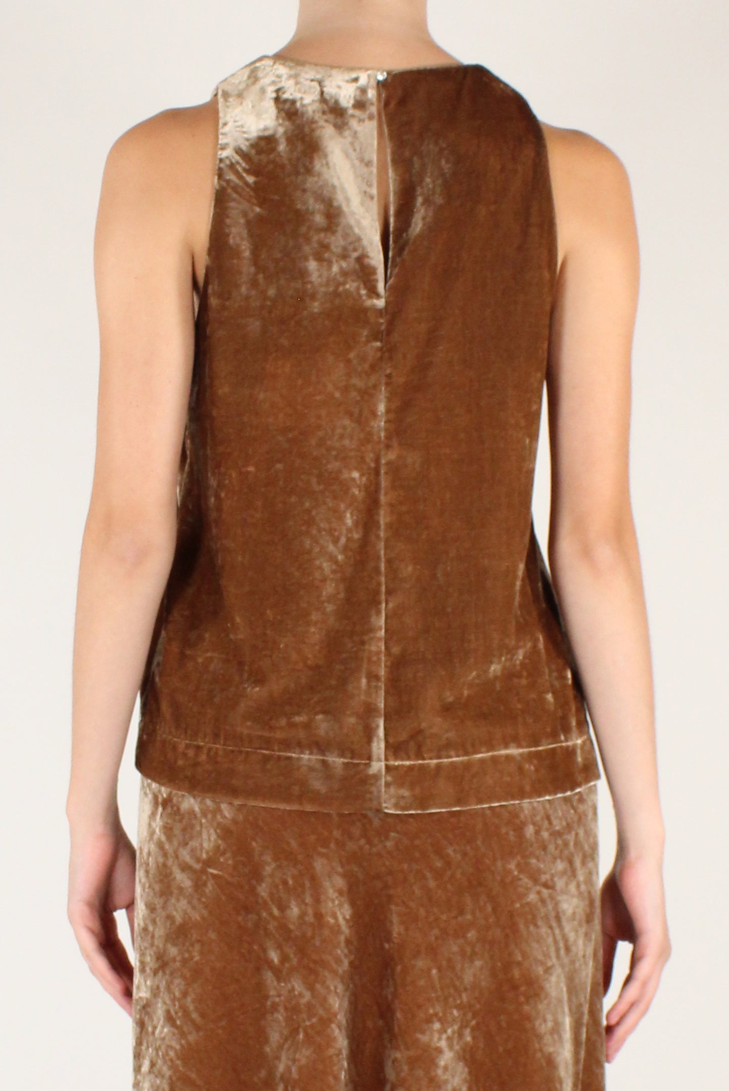 Top Smanicato in Velluto