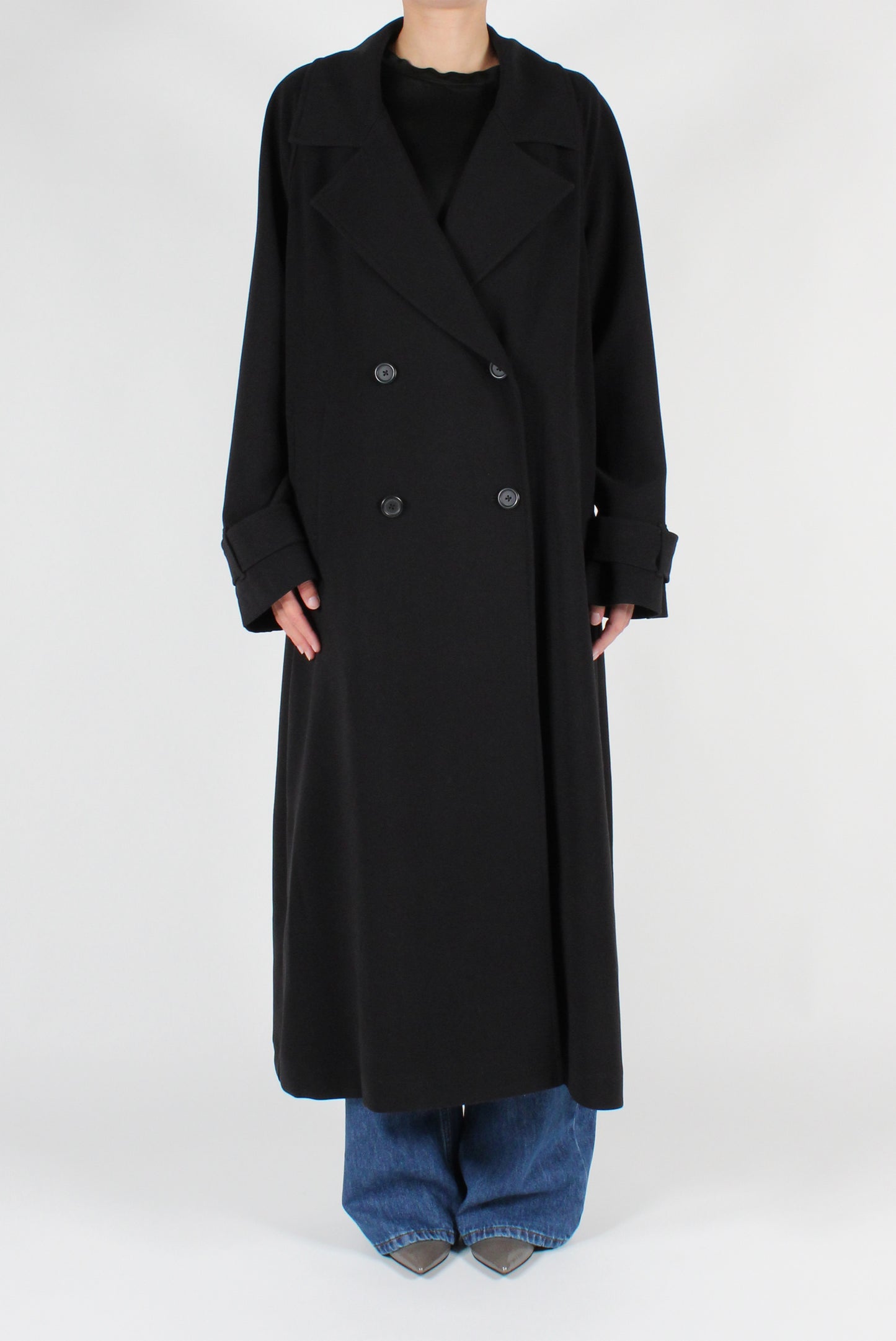 Double Breasted Trench Coat with Belt