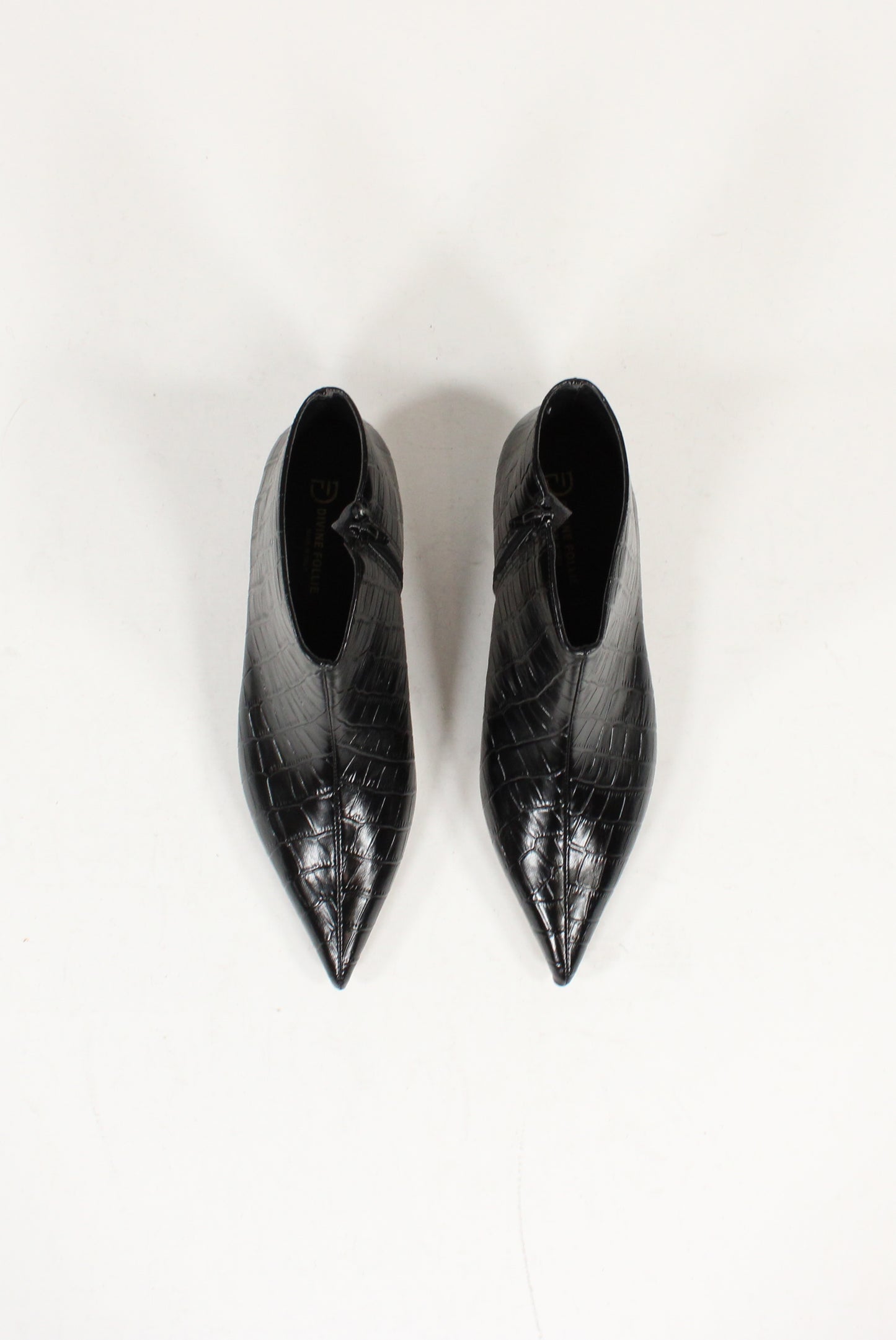 Crocodile Print Ankle Boots