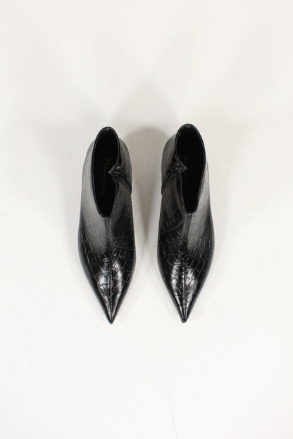 Crocodile Print Ankle Boots