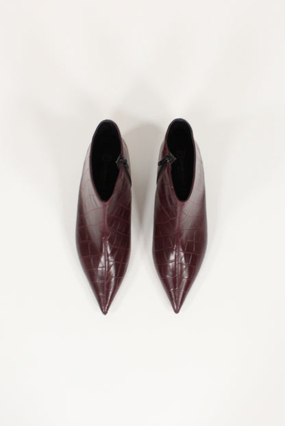 Crocodile Print Ankle Boots