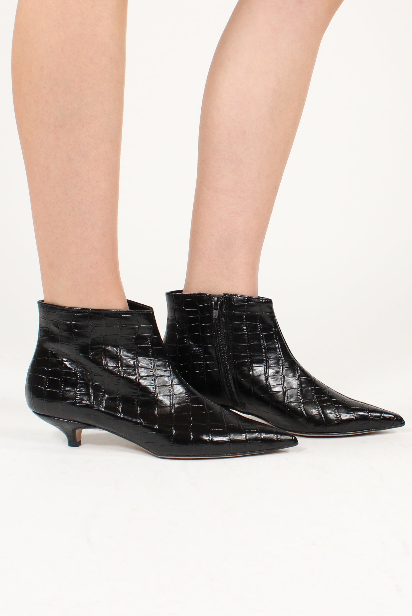 Crocodile Print Ankle Boots