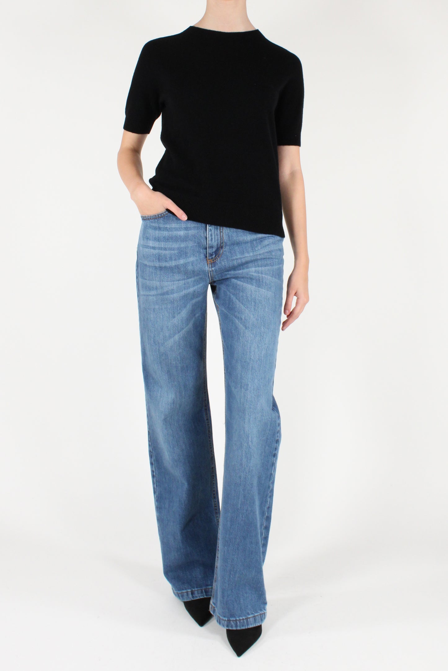 Maglia in Lana Maniche Corte