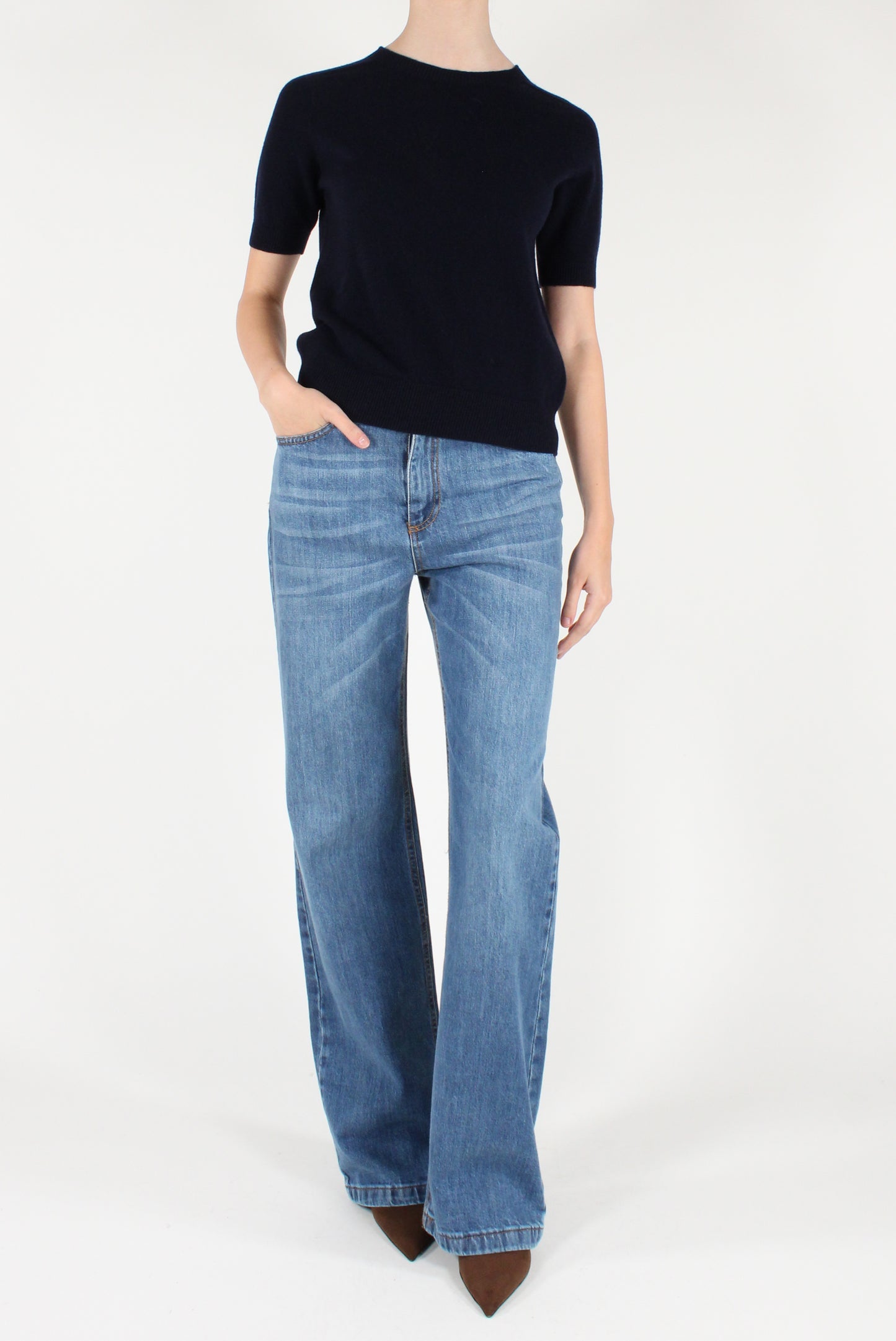 Maglia in Lana Maniche Corte