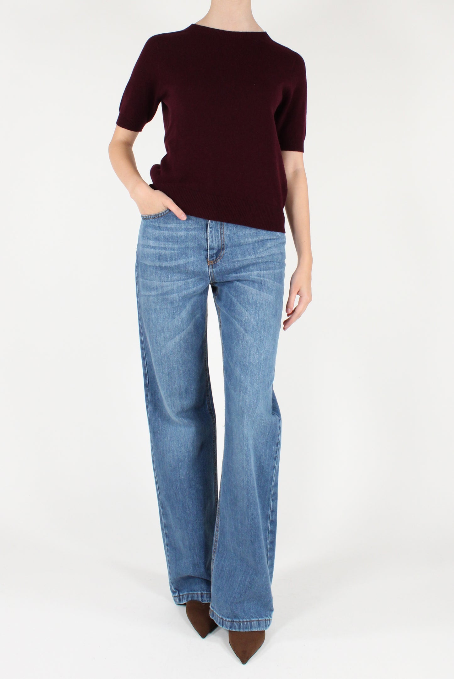 Maglia in Lana Maniche Corte