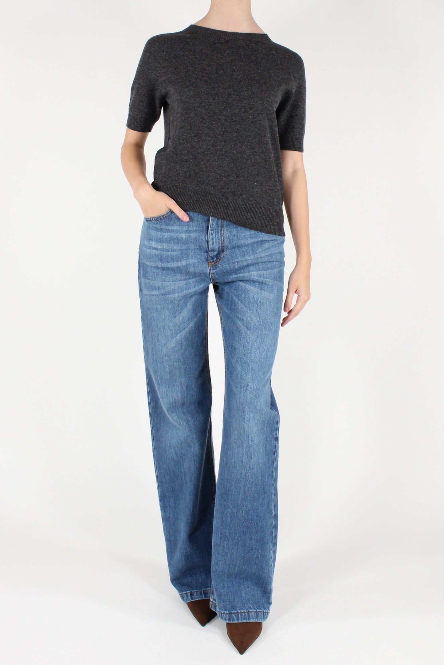 Maglia in Lana Maniche Corte