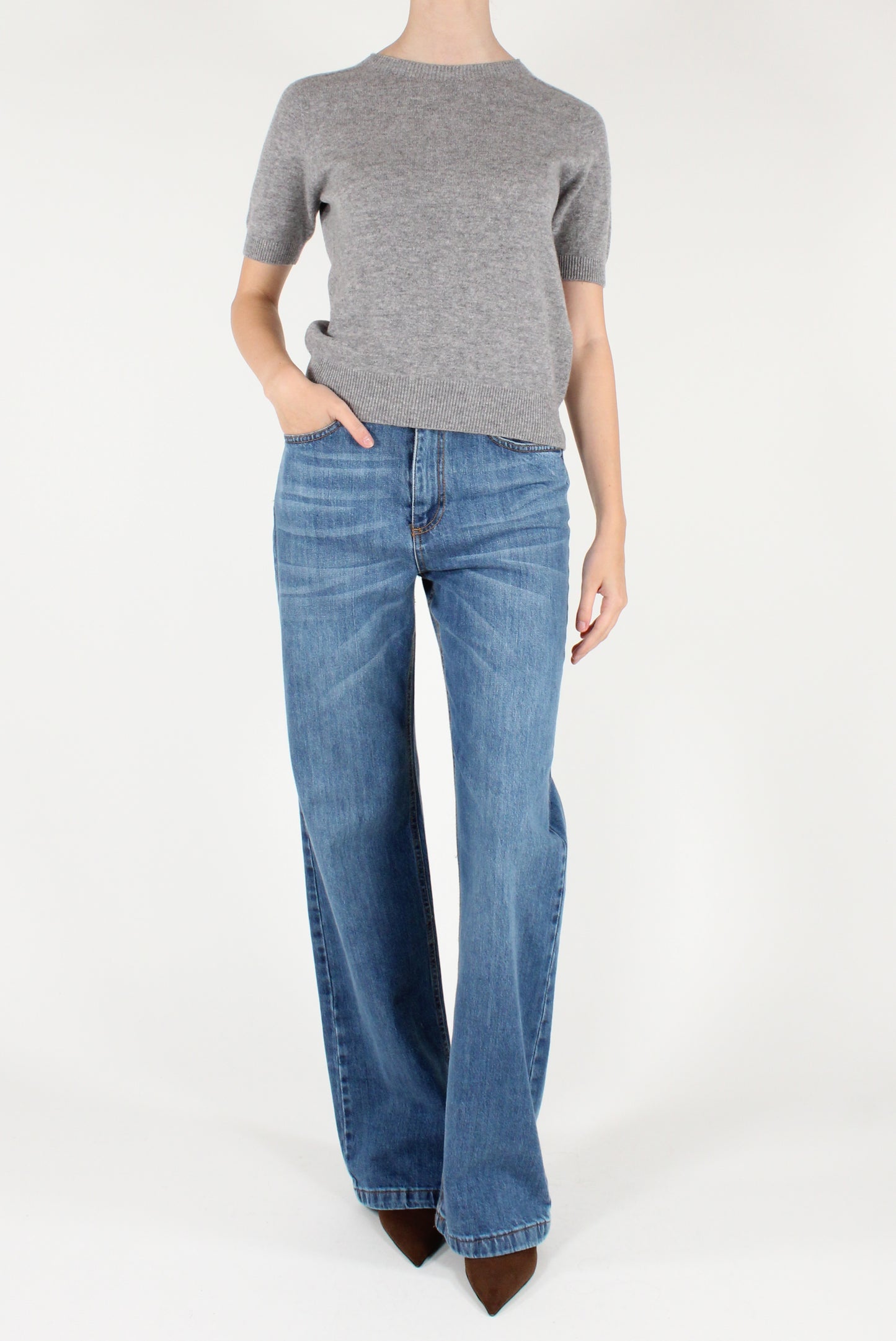 Maglia in Lana Maniche Corte