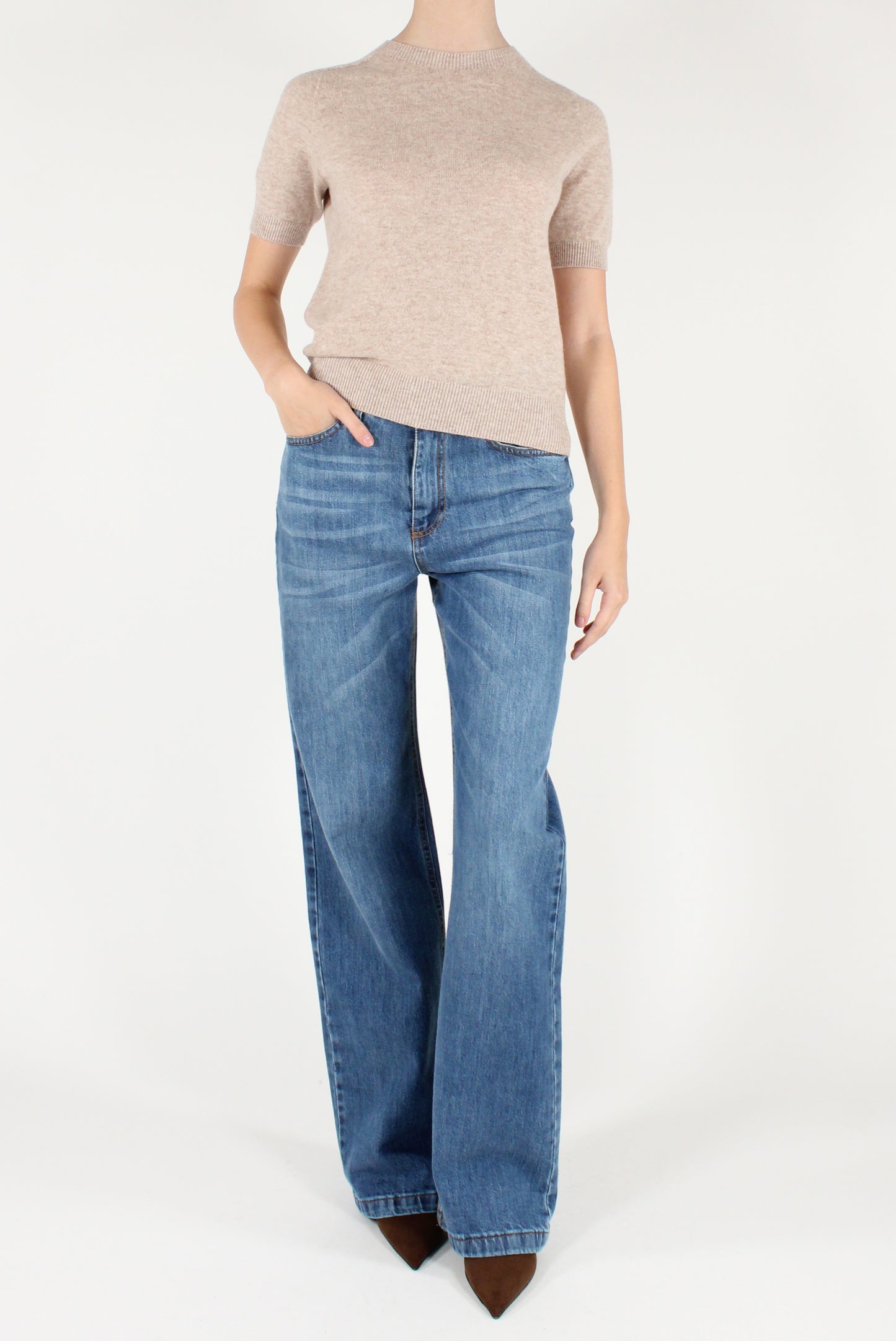 Maglia in Lana Maniche Corte