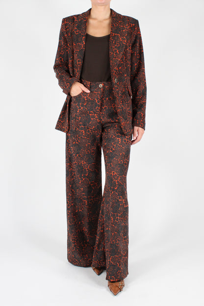 Floral Corduroy Palazzo Pants