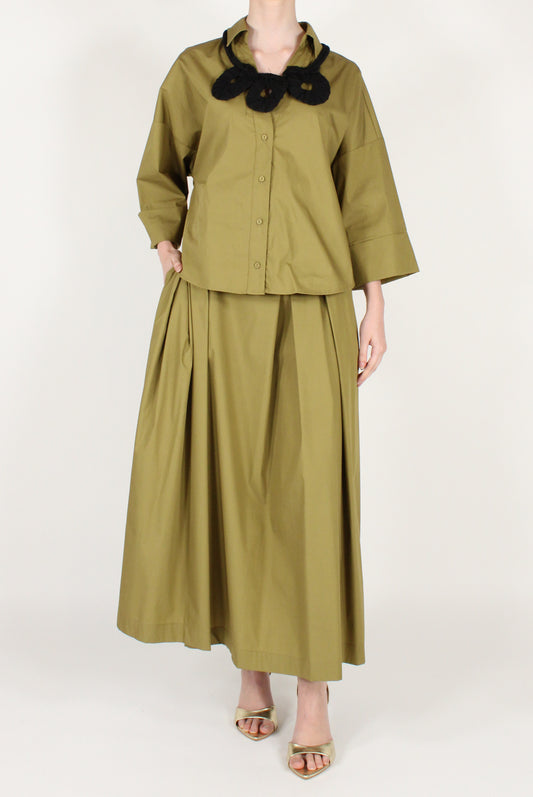 Camicia Over Maniche a 3/4 in Cotone