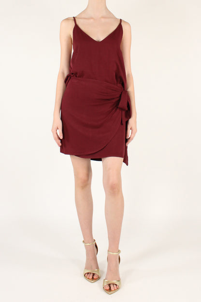 Solid Color Pareo Mini Skirt