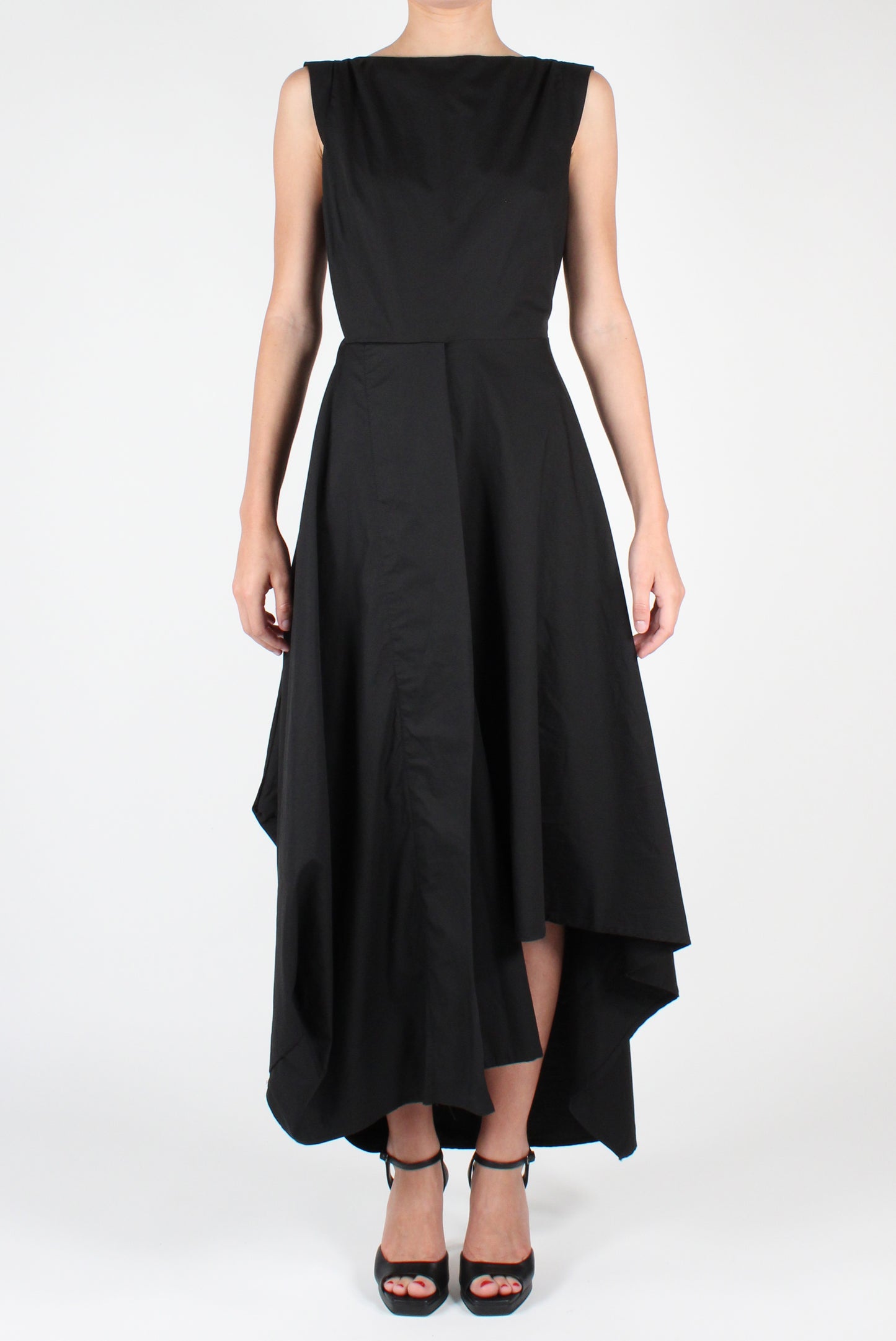 Asymmetric Poplin Dress