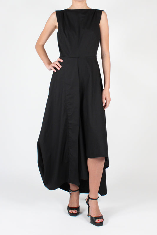 Asymmetric Poplin Dress