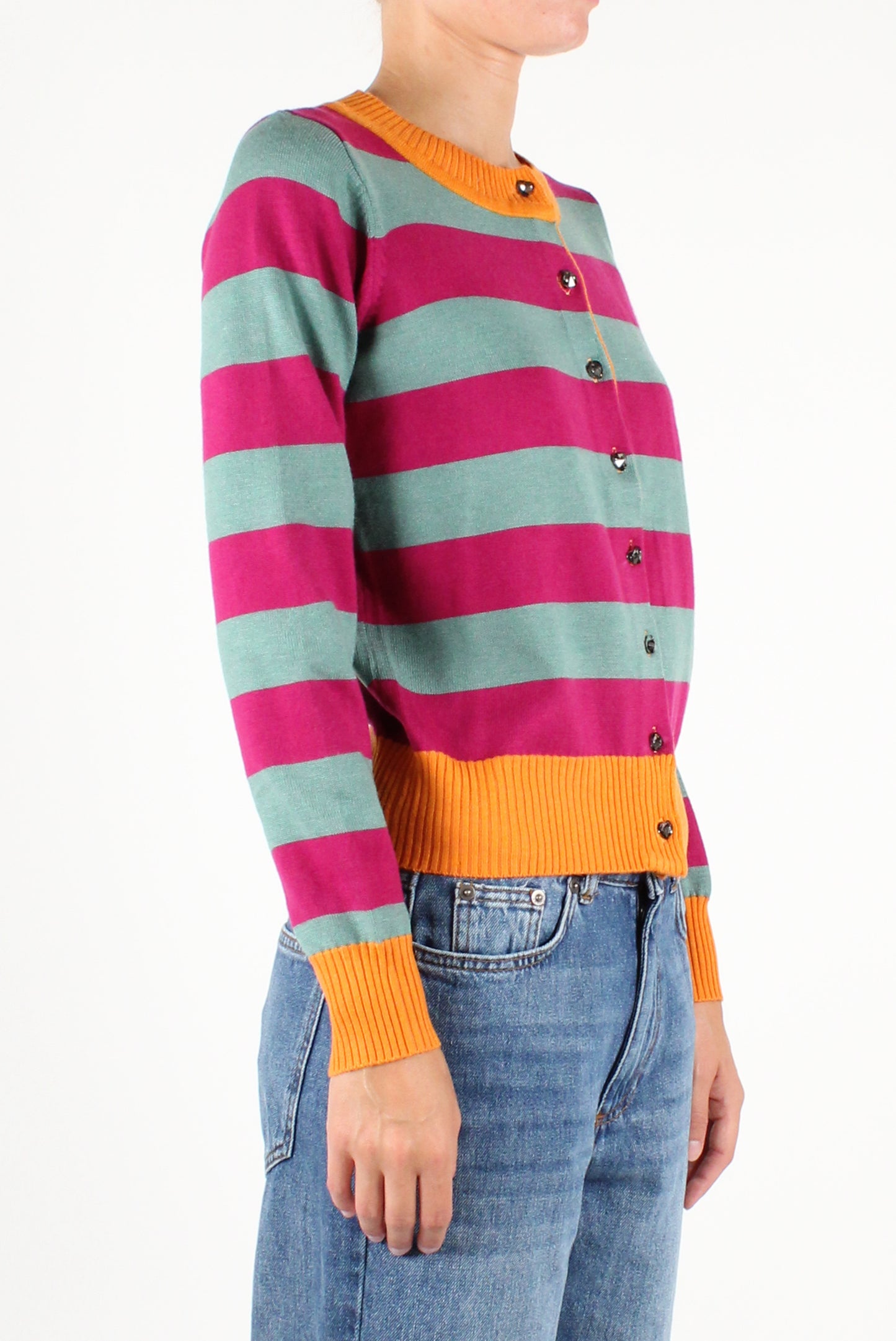 Colorful Striped Cardigan