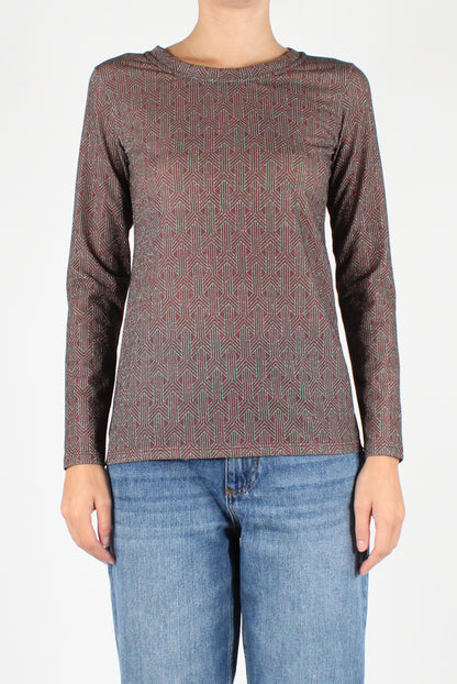 Long Sleeve T-Shirt with Lurex