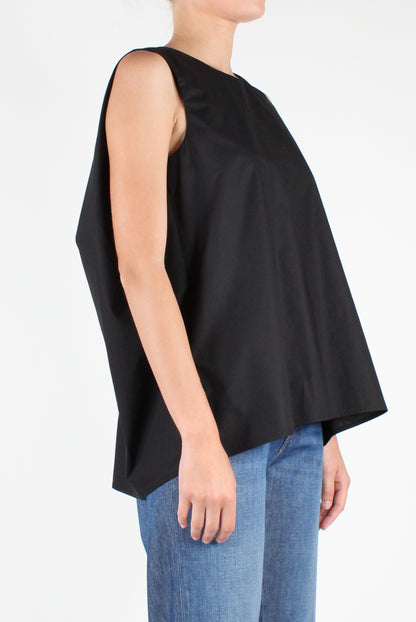 Oversized Poplin Blouse with Knot