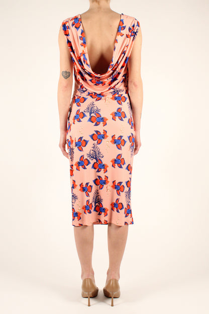 Fish Print Sheath Dress