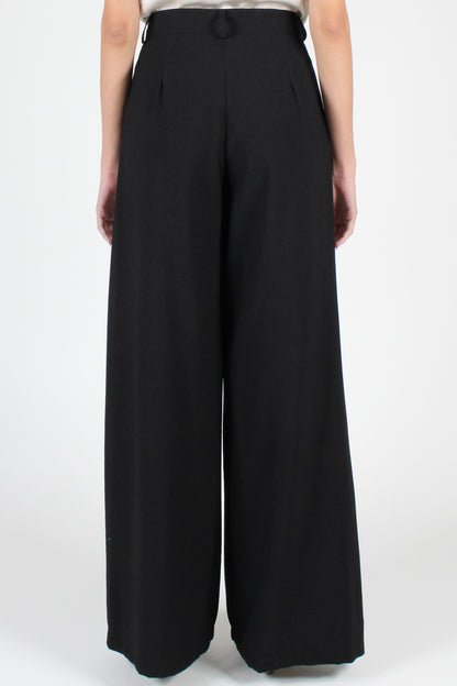 Palazzo Trousers in Solid Color Viscose